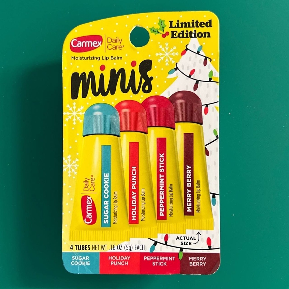 Carmex Minis Lip Balm 4 Pack Limited Edition Christmas Set